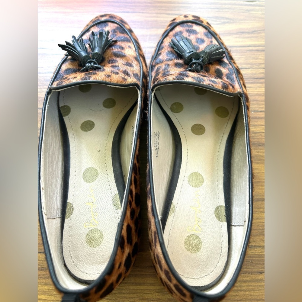 Boden Calf Hair Leopard Tassel Loafer Size 5.5 Animal‎ Print Ines Flats - Picture 3 of 10